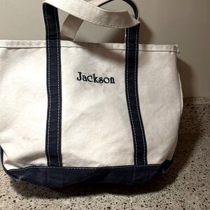 LLBean boat kids tote monogrammed JACKSON